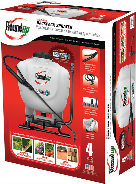 Roundup 4 Gallon backpack sprayer retail carton