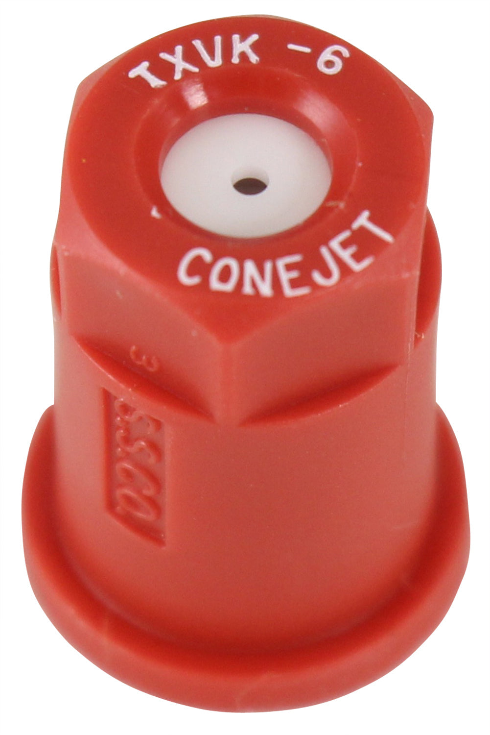 #6 Red Poly Conical Nozzle Tip with Ceramic Insert (Part #182938)