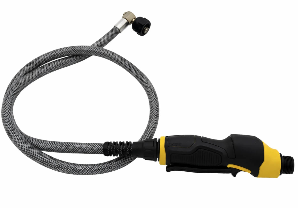 Hose and shut-off assembly for DEWALT 20V lithium-ion backpack sprayer, part 184942