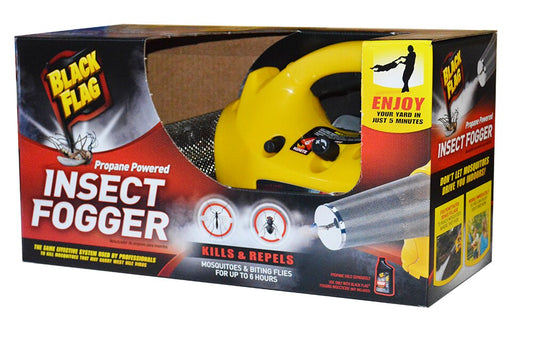 Black Flag propane insect fogger in retail carton, model 190095