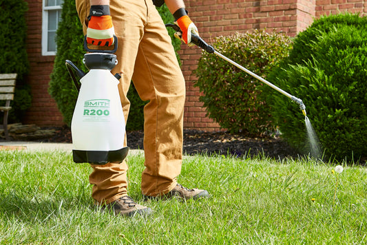 Smith R200 heavy duty sprayer in use on a lawn